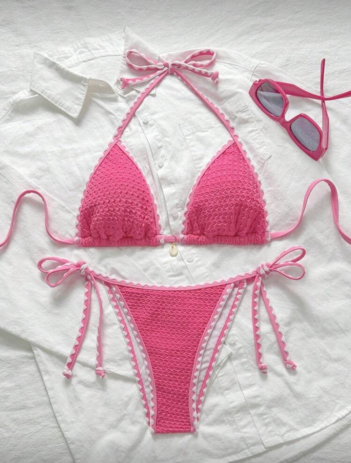 Damen Triangel-Bikini mit Volants Echo Archiv