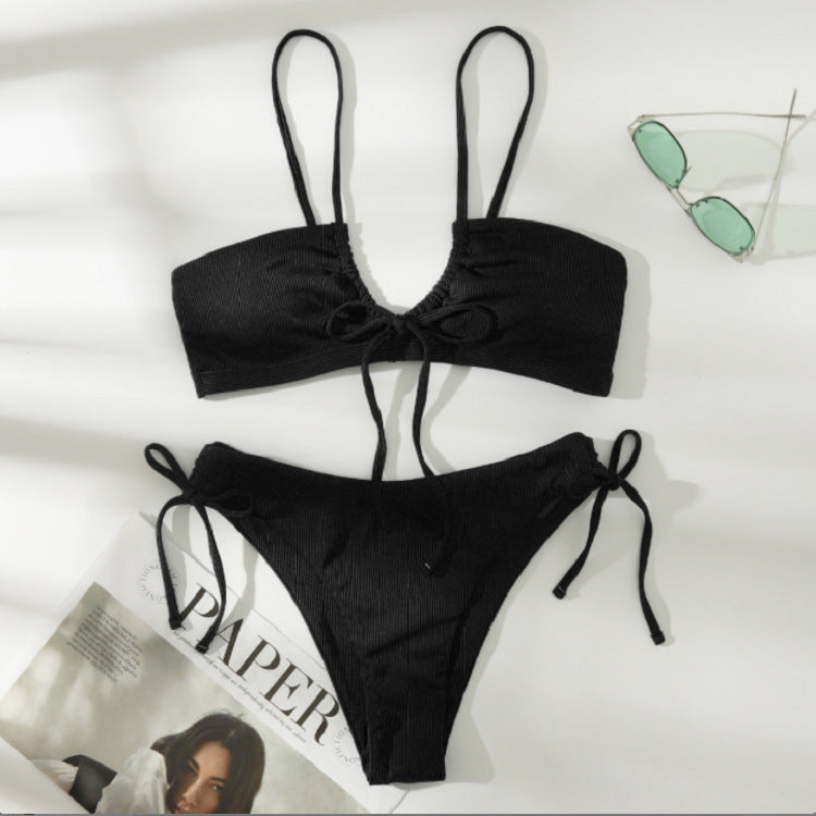 Damen Bikini-Set mit raffiniertem Wickeldetail und verstellbaren Trägern Echo Archiv