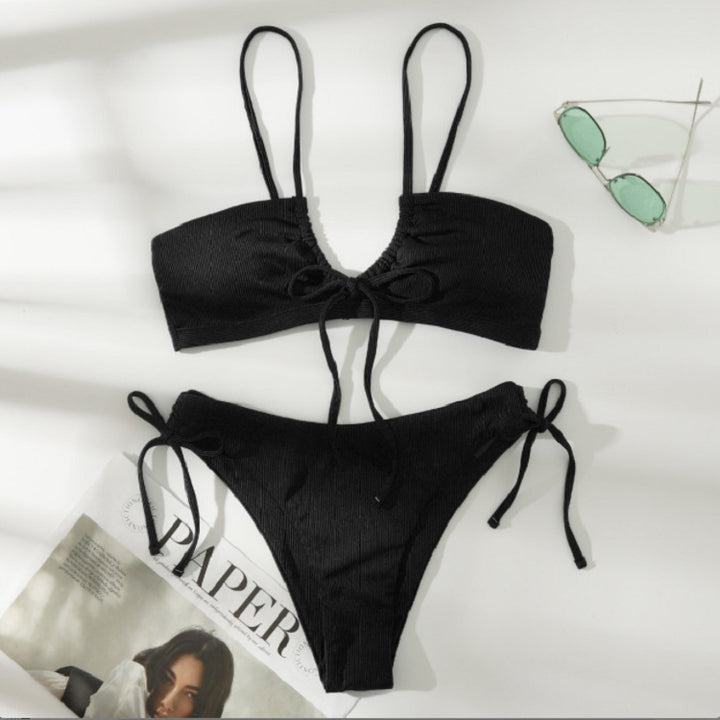 Damen Bikini-Set mit raffiniertem Wickeldetail und verstellbaren Trägern Echo Archiv