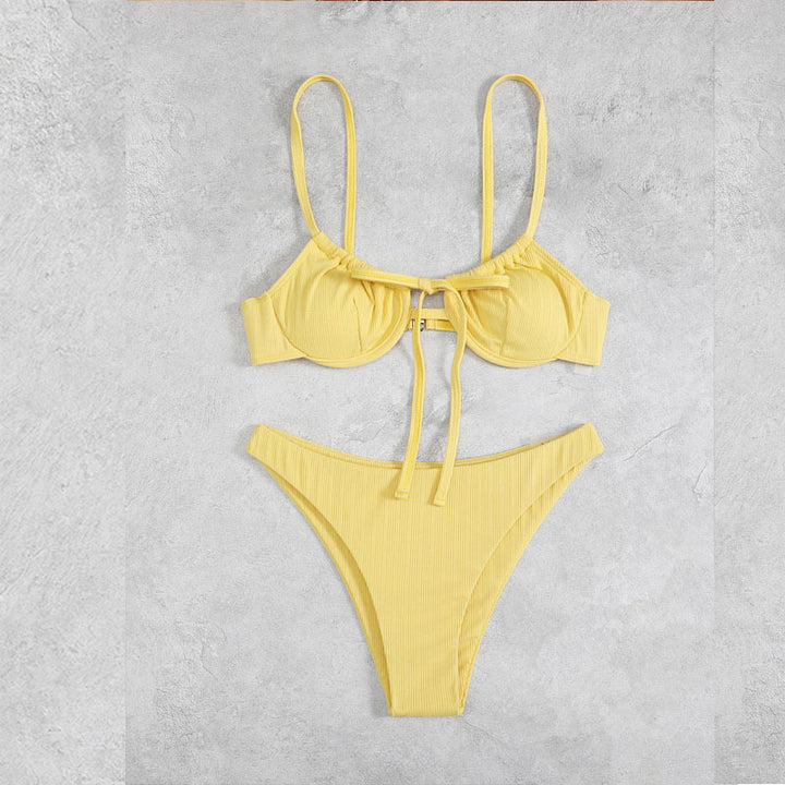 Damen Bikini-Set mit verstellbaren Trägern und raffiniertem Knoten Echo Archiv