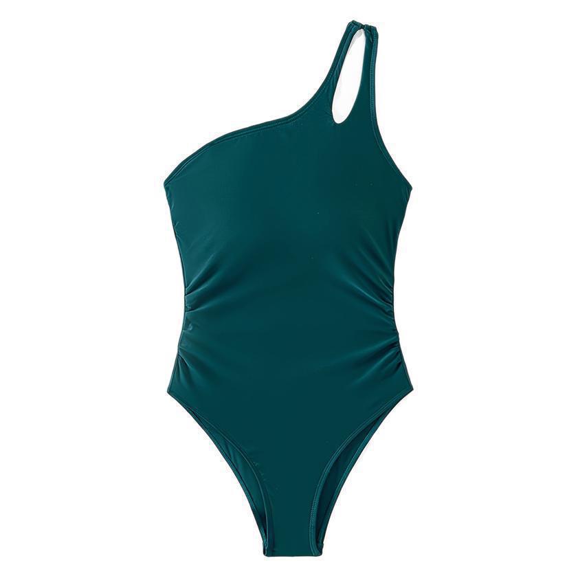 Damen asymmetrischer Einteiler Badeanzug mit stilvollem Cut-Out Echo Archiv