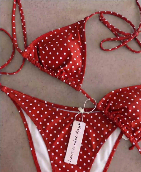 Damen Triangel-Bikini mit punktemuster Echo Archiv