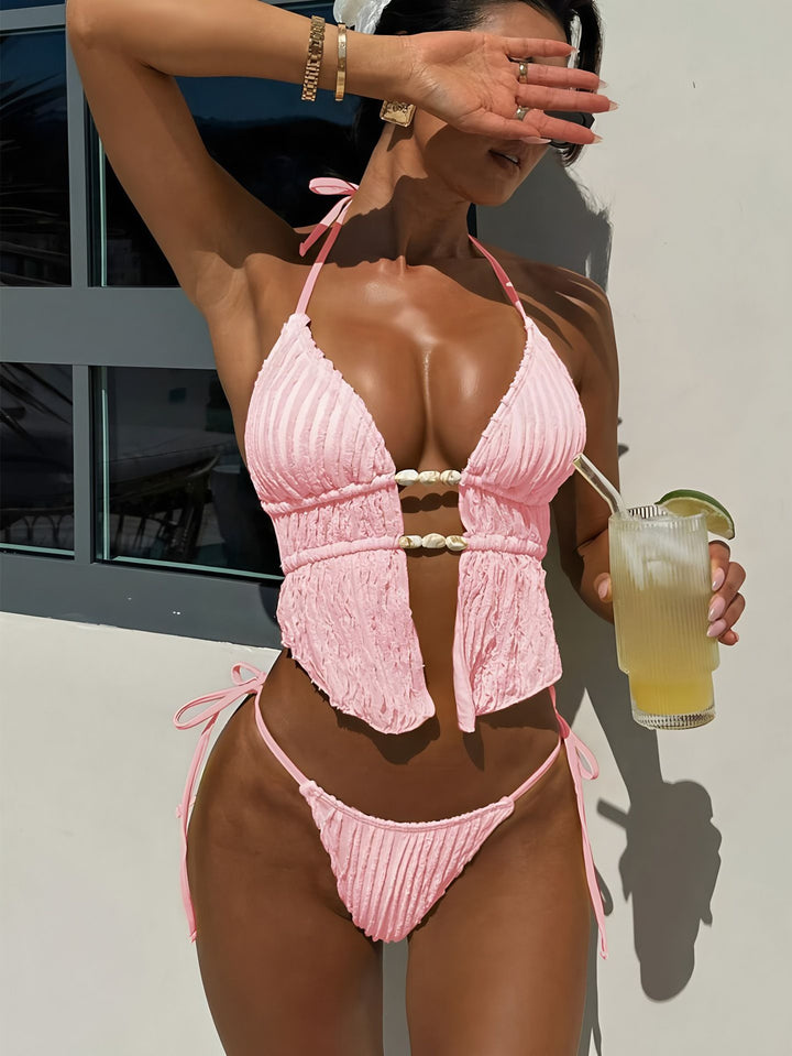 Damen Rüschenbikini mit Perlenakzenten Echo Archiv