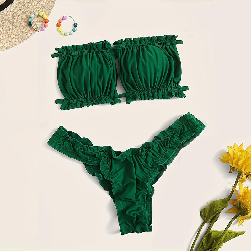 Damen Bandeau-Bikini mit Rüschendetails Echo Archiv 1781604835