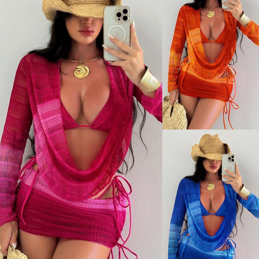 Damen Strandkleid mit modernem Schnitt und verstellbaren Raffung Echo Archiv