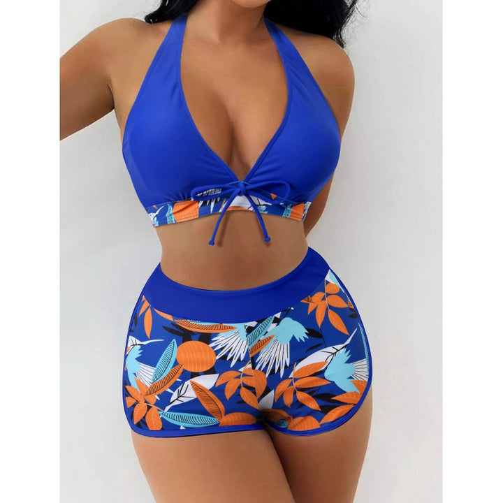 Damen Hochgeschlossen Bikini mit verspieltem Blumenmuster Echo Archiv