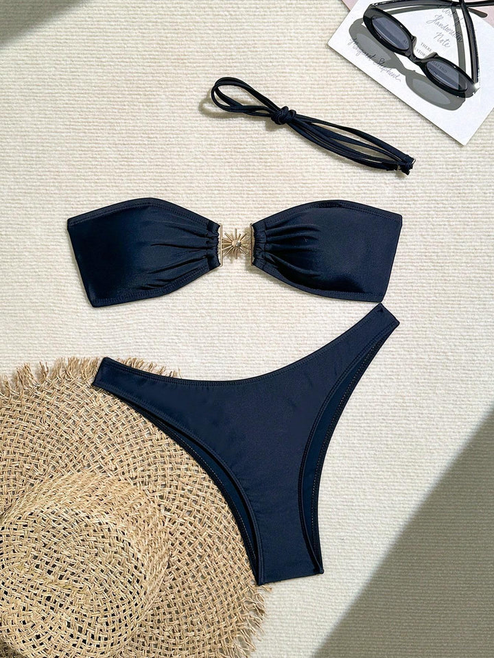 Damen Bandeau-Bikini mit dekorativem Schmuckdetail Echo Archiv