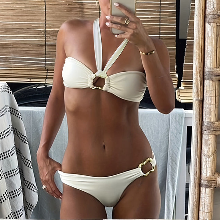 Damen Bikini Oberteil und Hochsitz-Höschen Set Echo Archiv