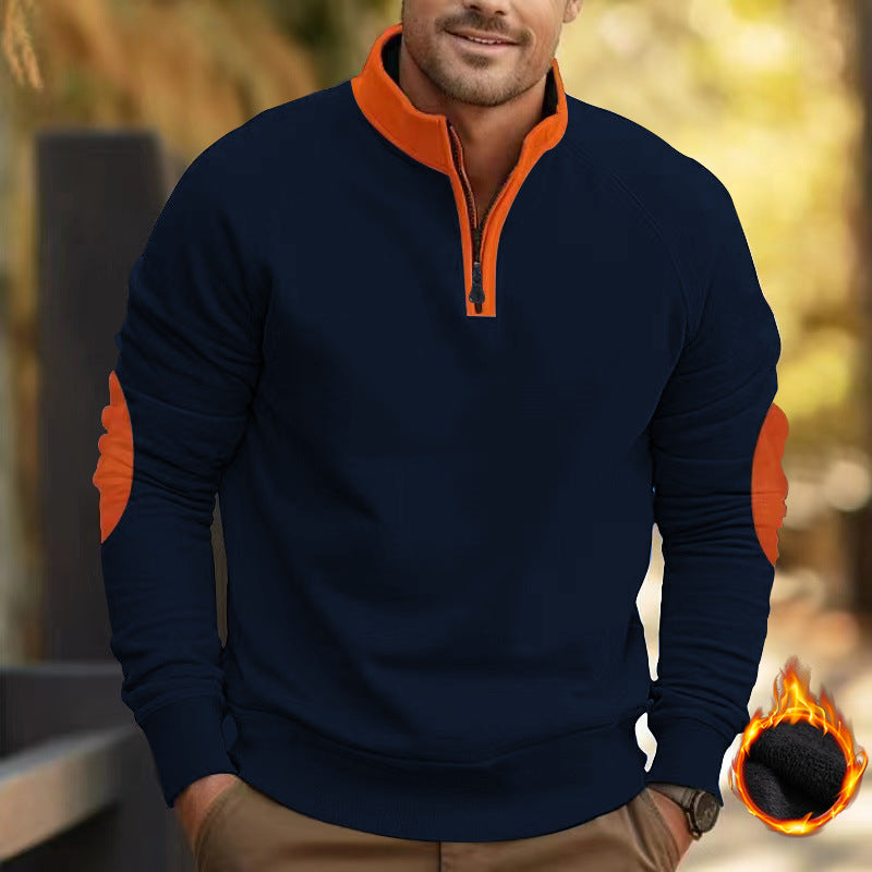 Herren sweatshirt med strukturerad dragkedja Eva Jonsson