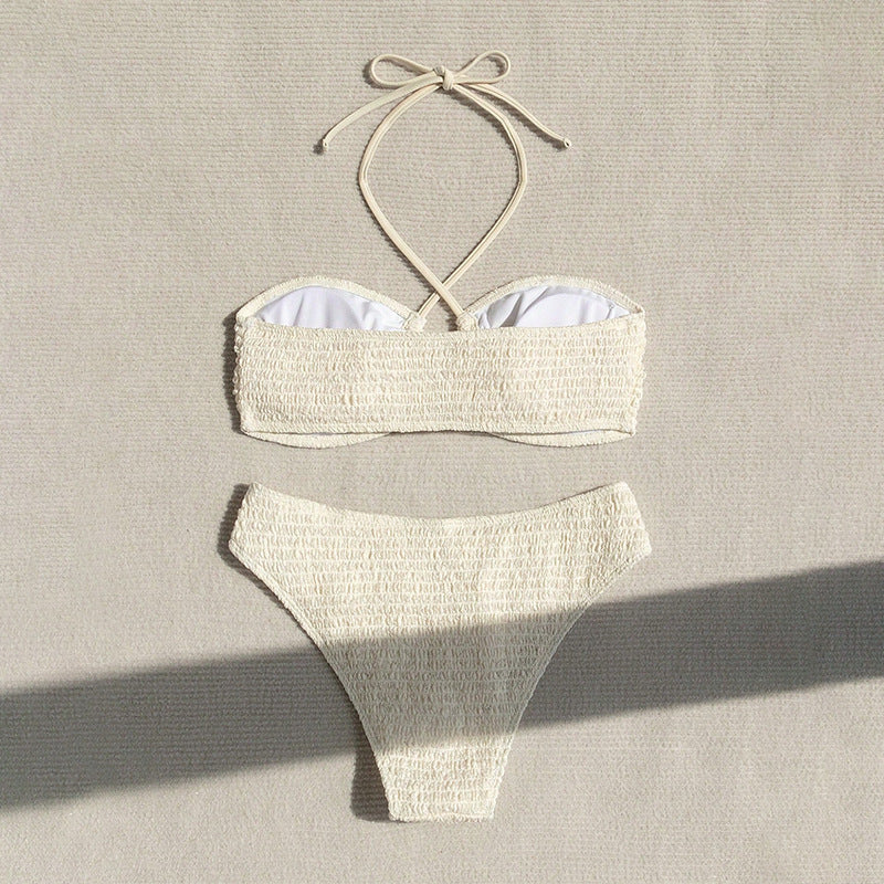 Damen Bandeau-Bikini mit hoch geschnittenem Slip und eleganten Bindebändern Echo Archiv
