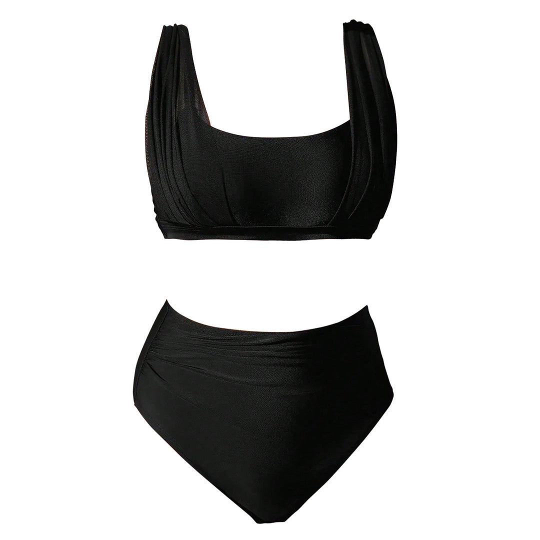 Damen Hochtaillierter Bikini mit modischem Bustier-Oberteil Echo Archiv