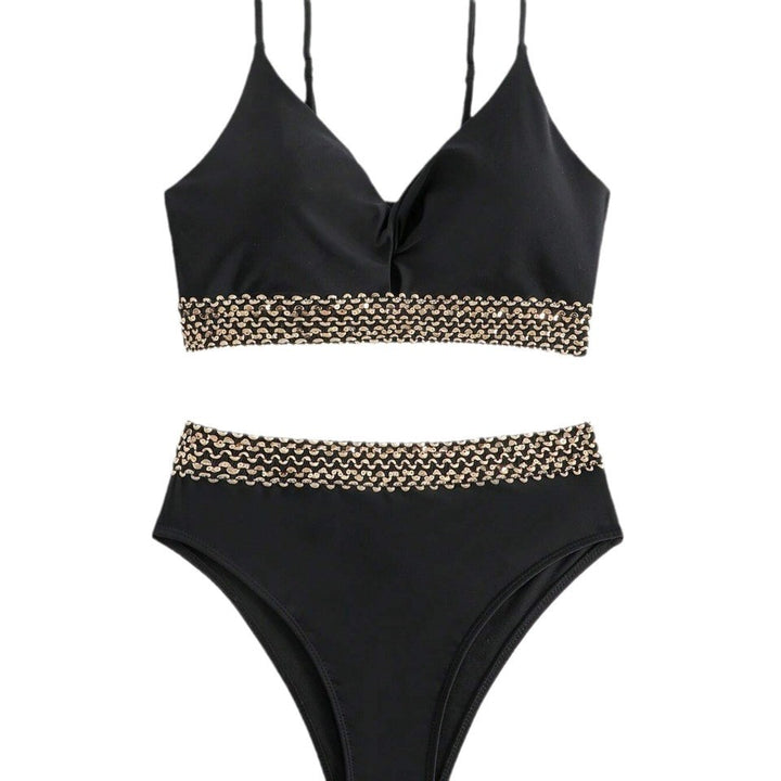 Damen Hochgeschnittener Bikini mit eleganter Kettenverzierung Echo Archiv
