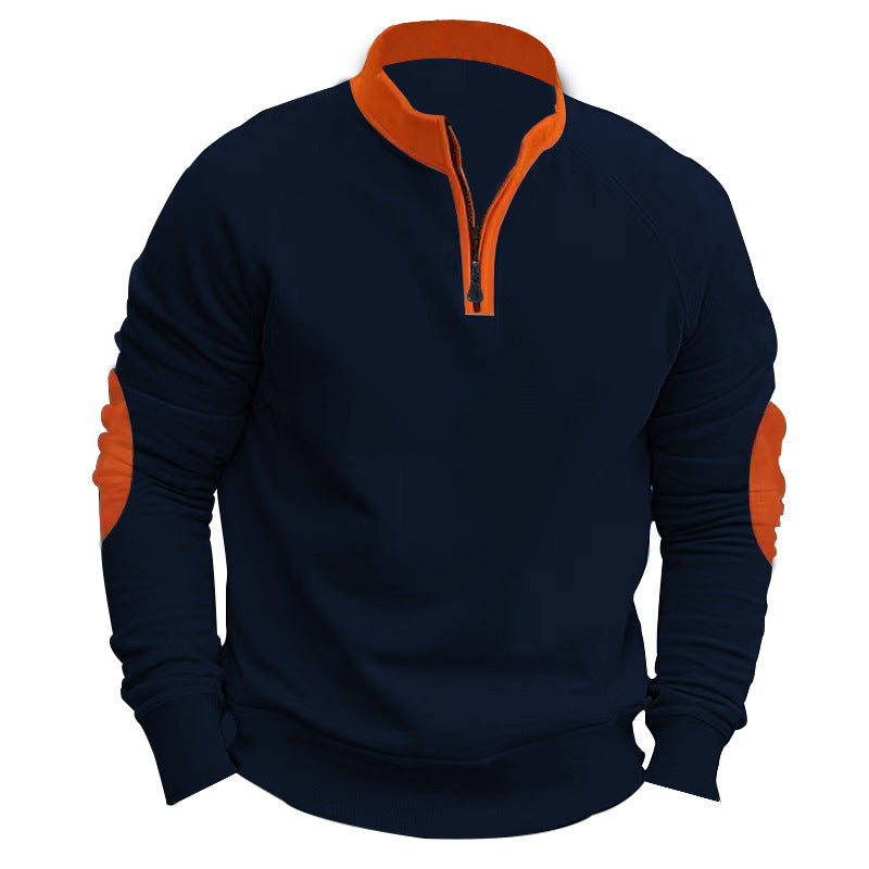 Herren sweatshirt med strukturerad dragkedja Eva Jonsson