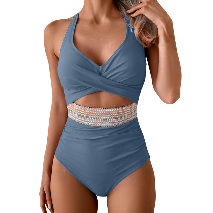 Damen Einteiliges Badeoutfit mit innovativer Wickeloptik Echo Archiv