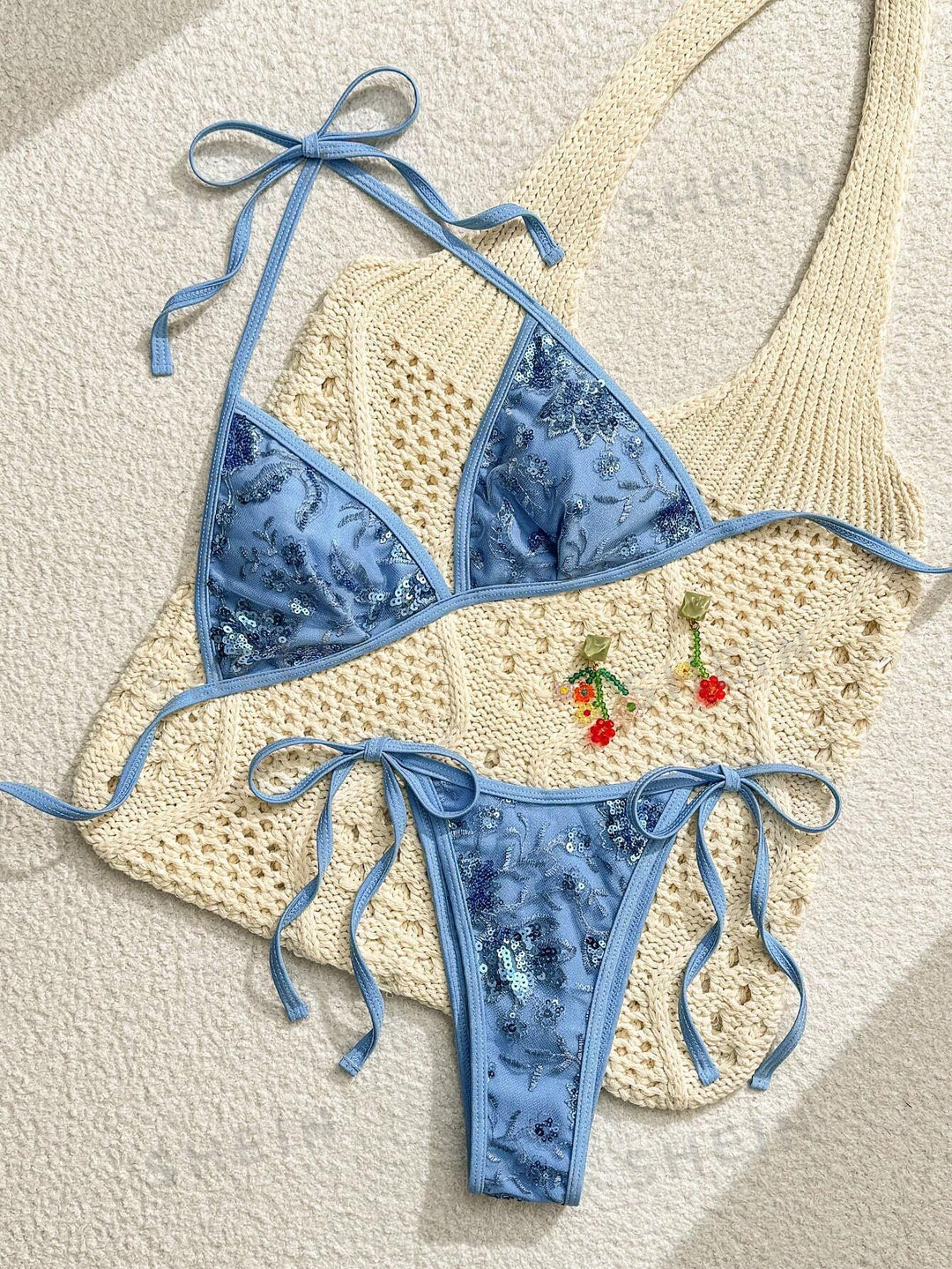Damen Triangel-Bikini mit eleganter Stickerei Echo Archiv