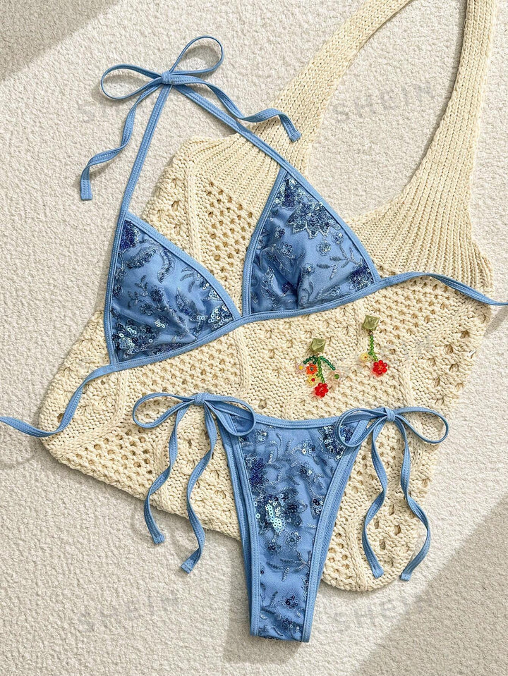 Damen Triangel-Bikini mit eleganter Stickerei Echo Archiv
