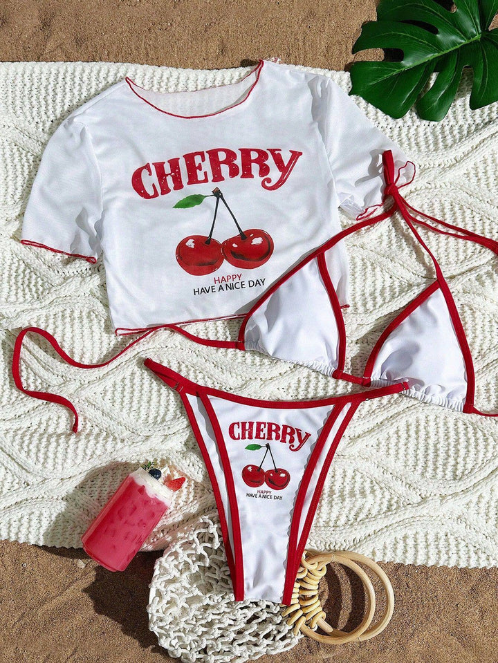 Damen Bikini-Set mit kreativem grafischen Design Echo Archiv