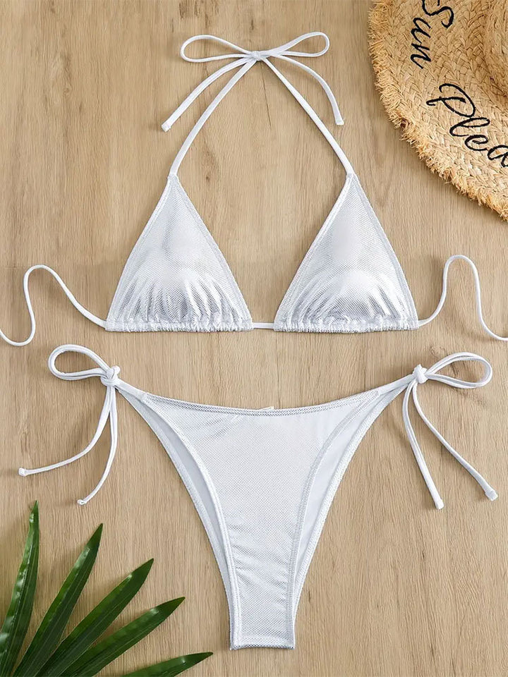 Dams Triangel-Bikini med glittrande nätdesign Mirla-Eva Jonsson