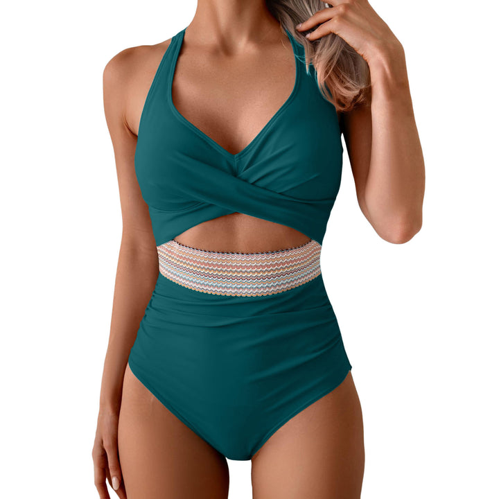 Damen Einteiliges Badeoutfit mit innovativer Wickeloptik Echo Archiv