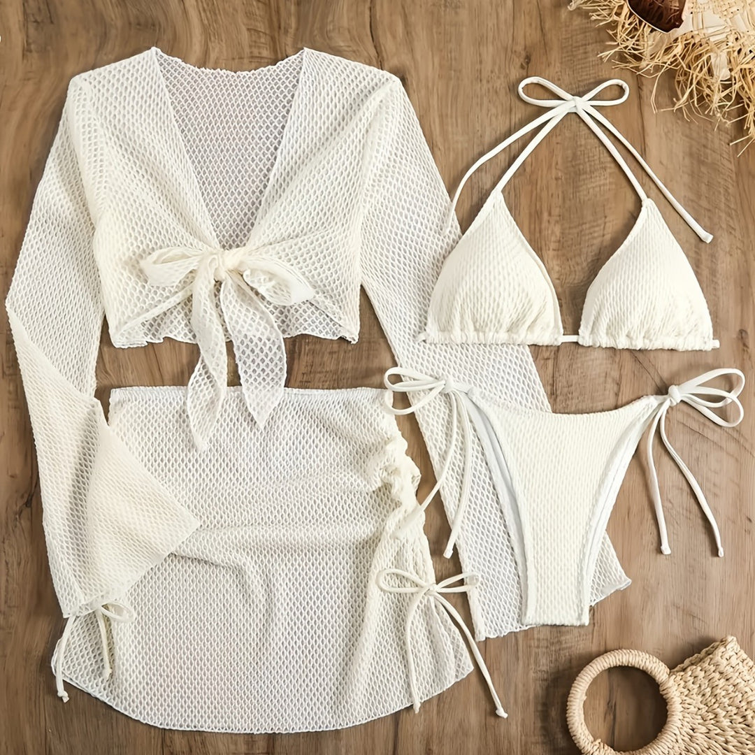Damen luftiger Netz-Bikini mit sportlichem Cover-Up Echo Archiv