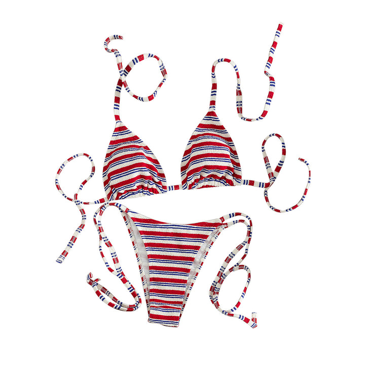 Damen Triangel-Bikini mit verspieltem Streifenmuster Echo Archiv