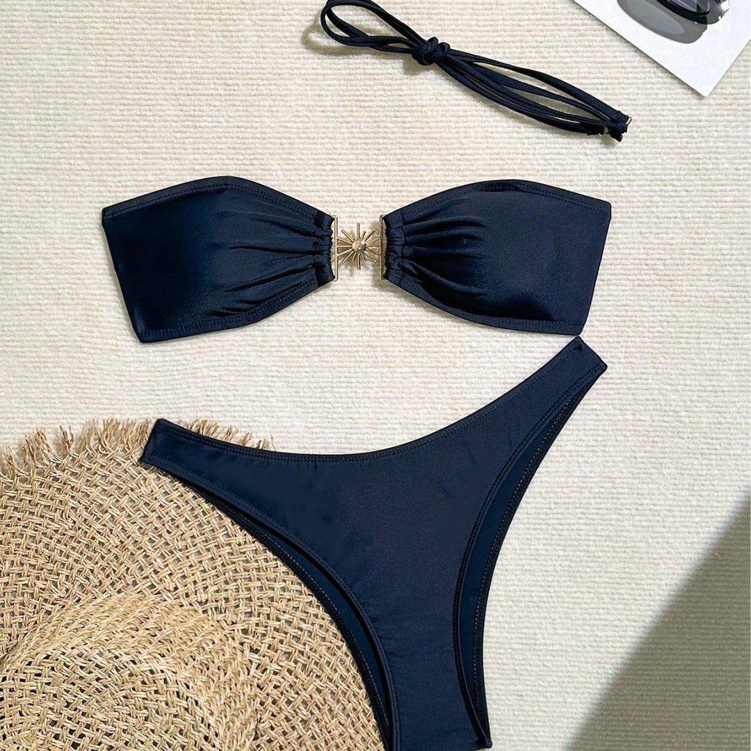 Damen Bandeau-Bikini mit dekorativem Schmuckdetail Echo Archiv