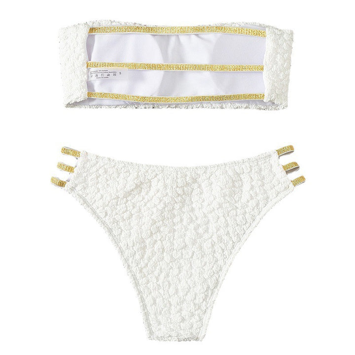 Damen Bandeau-Bikini mit strukturiertem Oberteil und dekorativen Details Echo Archiv