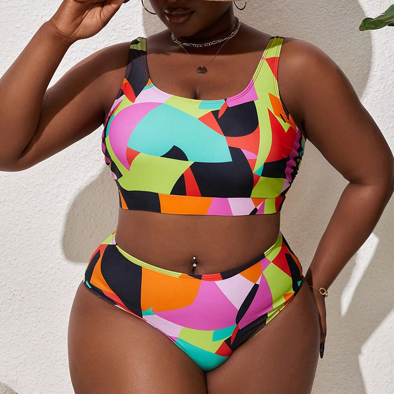 Damen Bikini-Set mit farbenfrohem geometrischem Muster Echo Archiv
