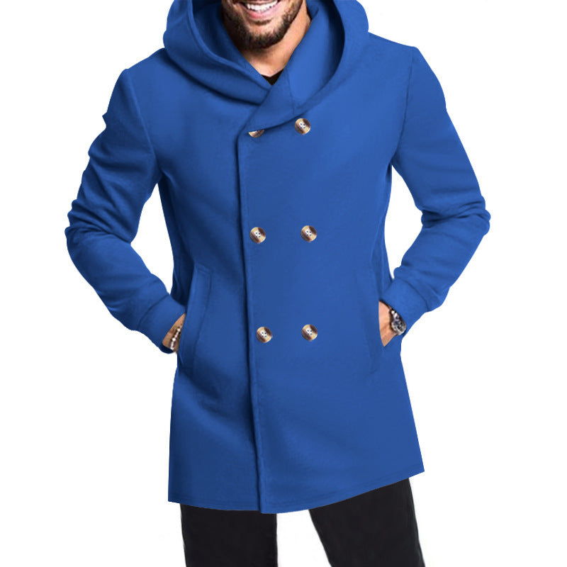 Herrens fashionabel kappa med utsvängd skärning och huva Eva Jonsson