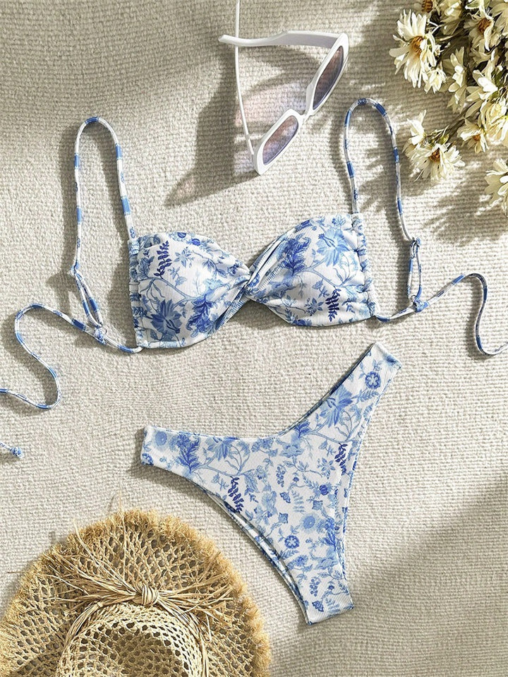 Dame Snodd Bikini med blommönster Mirla-Eva Jonsson