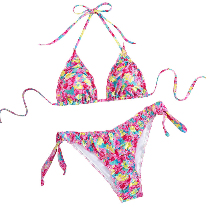 Damen Triangel-Bikini mit verspieltem Blütenmuster Echo Archiv