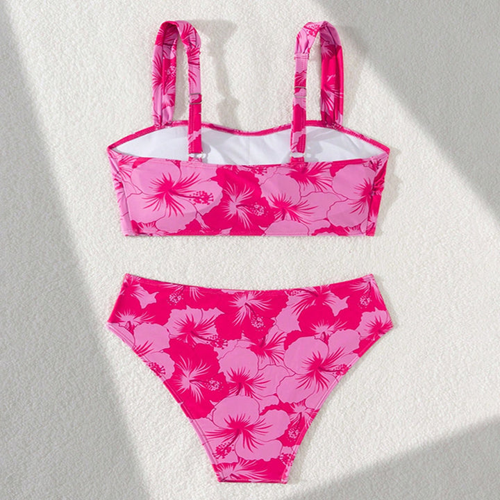 Damen Bikini-Set mit breiten Trägern und floralem Muster Echo Archiv
