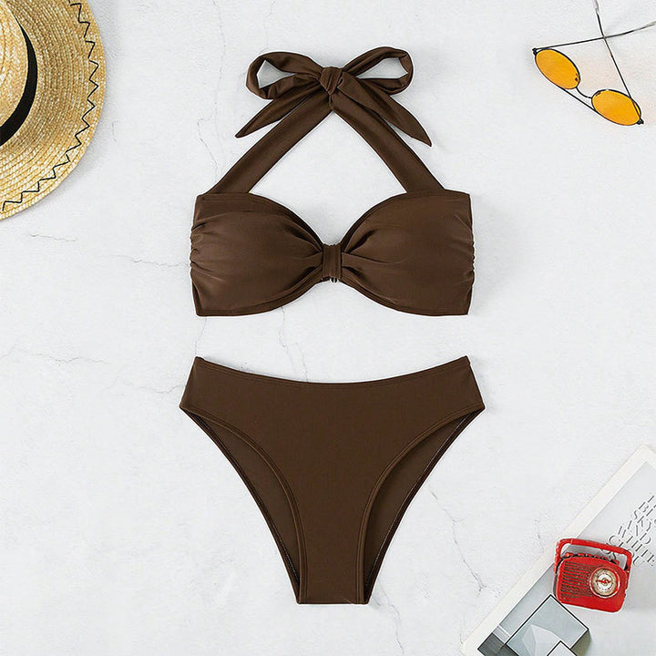 Damen Bandeau-Bikini mit dekorativem Knoten Echo Archiv