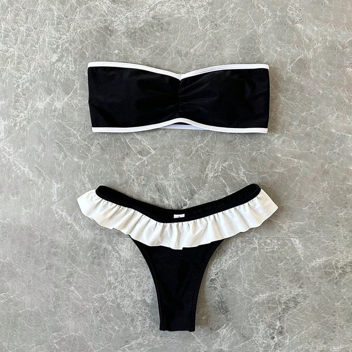 Damen Bandeau-Bikini mit Rüschendetails Echo Archiv