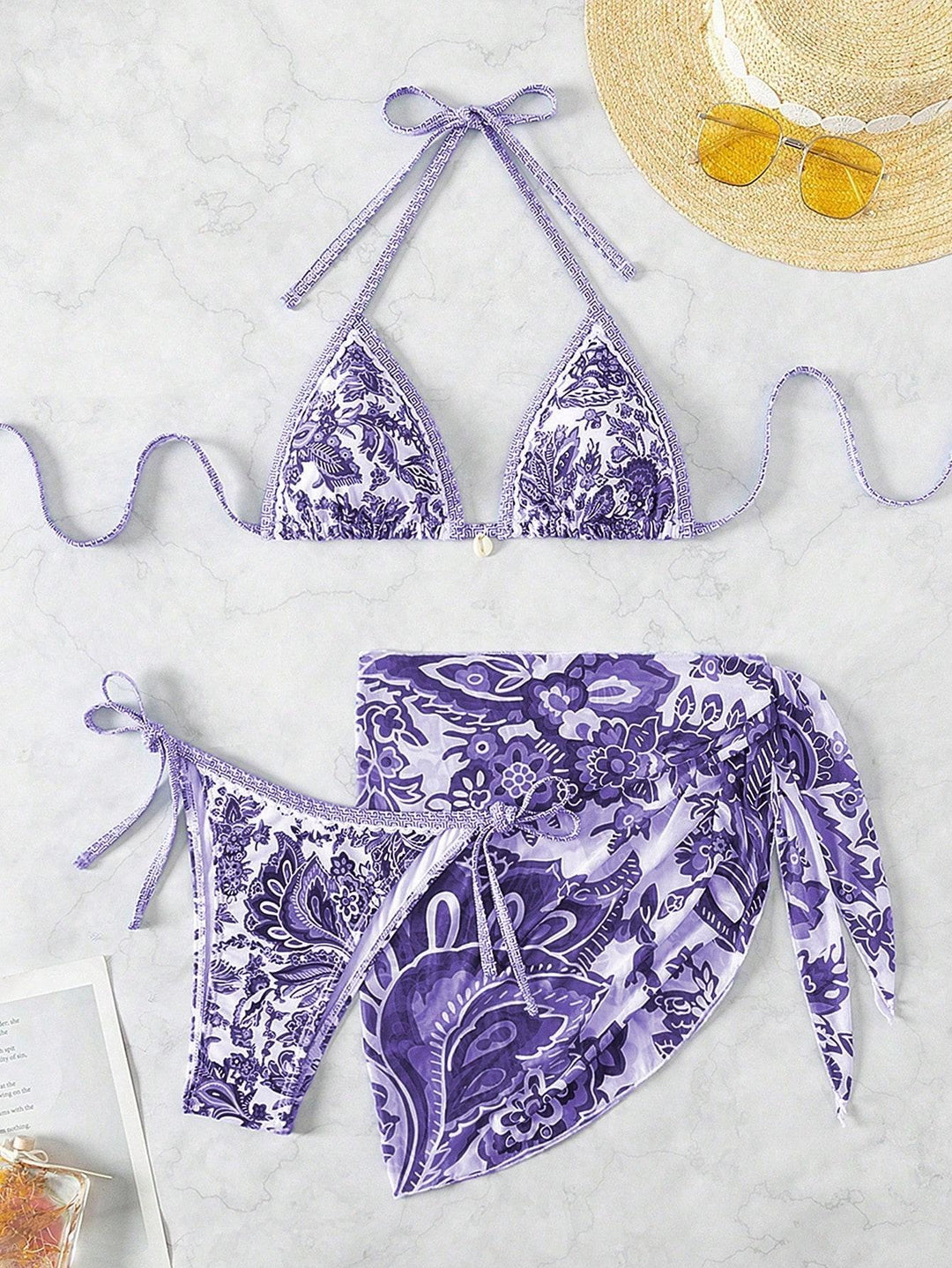 Damen Triangel-Bikini-Set mit elegantem Wickelrock Echo Archiv