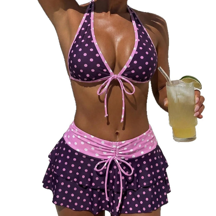 Damen Triangel-Bikini mit gerafftem Rock Echo Archiv