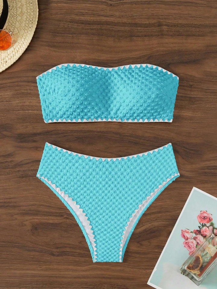 Damen Bandeau-Bikini mit strukturierter Oberfläche Echo Archiv