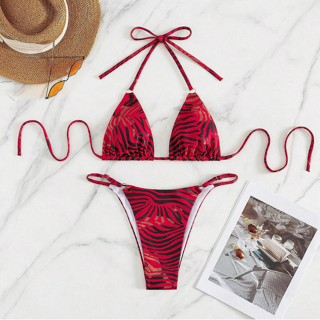 Damen Triangel-Bikini mit trendy Tierdruck Echo Archiv