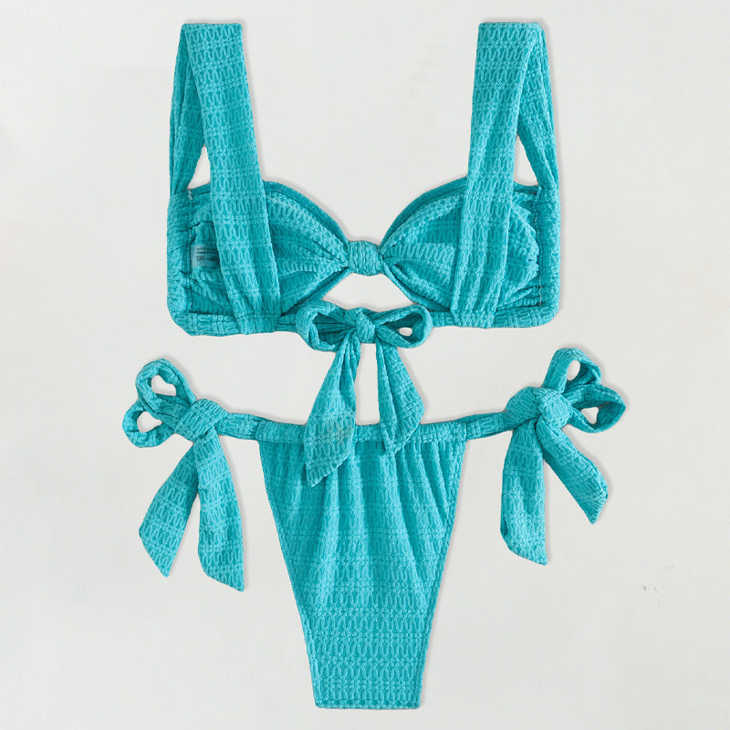 Damen Hochwertiger Bikini mit verspielten Schleifen Echo Archiv
