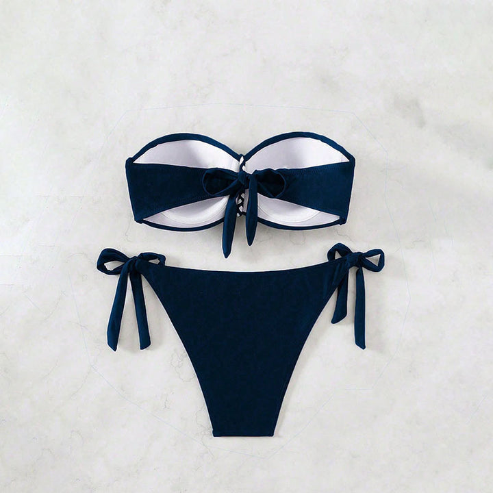 Damen Bandeau-Bikini mit elegantem Wickeldetail Echo Archiv