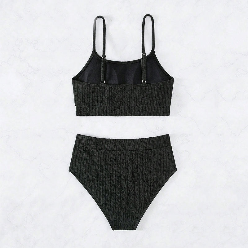 Damen Crop-Top Bikini mit hohem Bund Echo Archiv