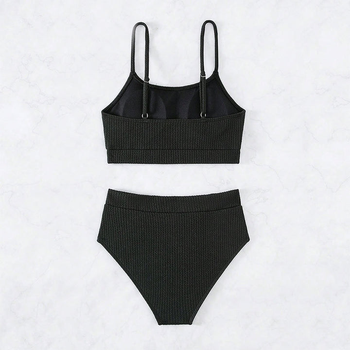 Damen Crop-Top Bikini mit hohem Bund Echo Archiv