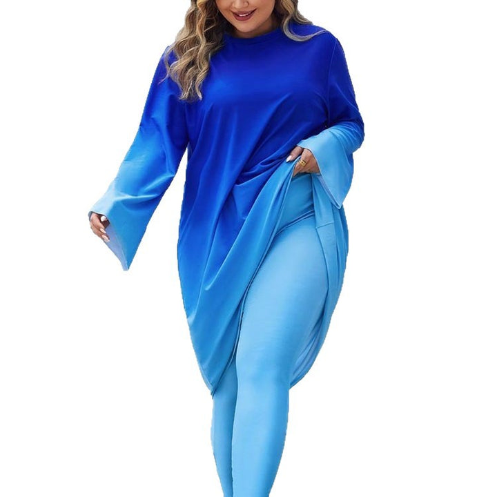 Damen Badeanzug mit langen Ärmeln und elegantem Farbverlauf Echo Archiv