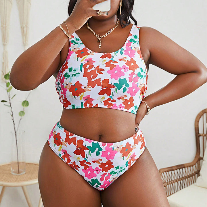 Damen Bikini-Set mit modischem Crop-Top und hochgeschnittenem Unterteil Echo Archiv