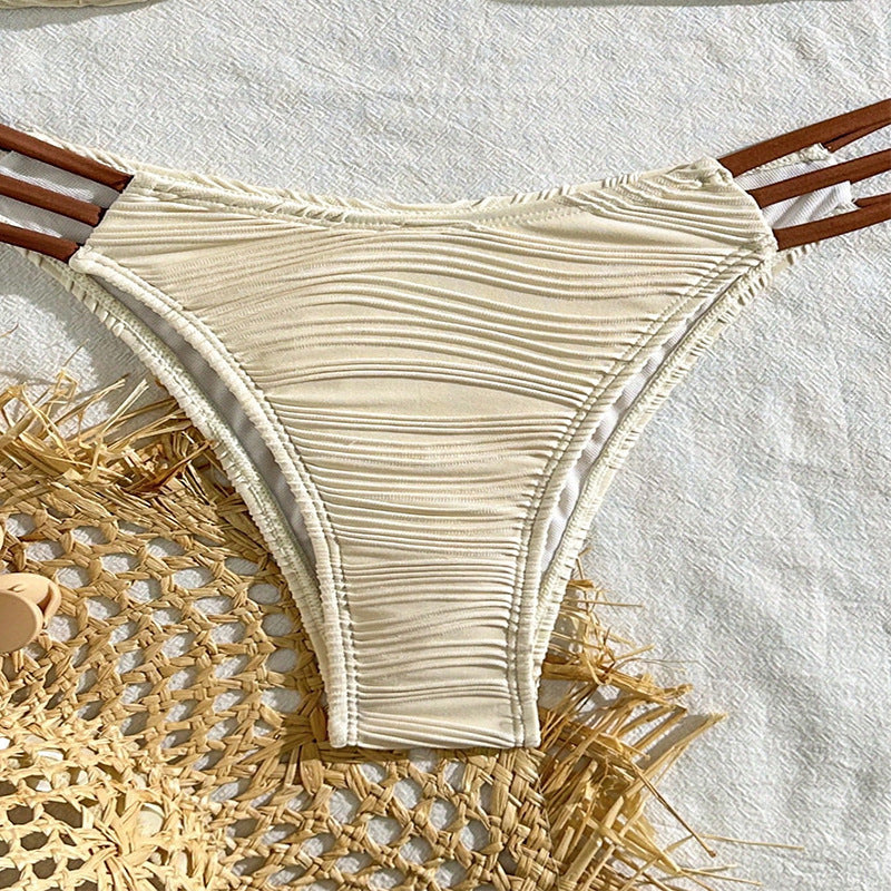 Damen Bandeau-Bikini mit Rüschendesign und dekorativen Trägerdetails Echo Archiv