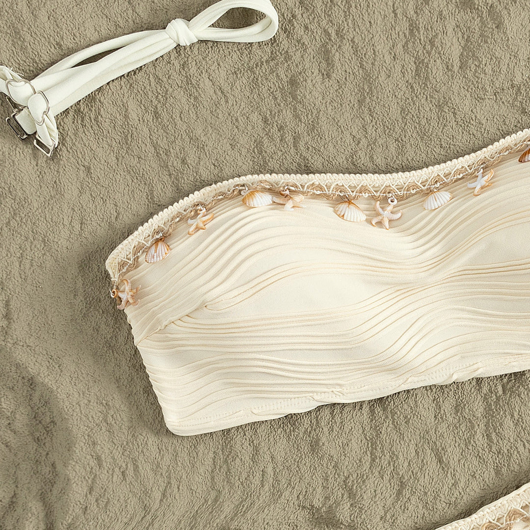 Damen Bandeau-Bikini mit Muschelverzierung Echo Archiv