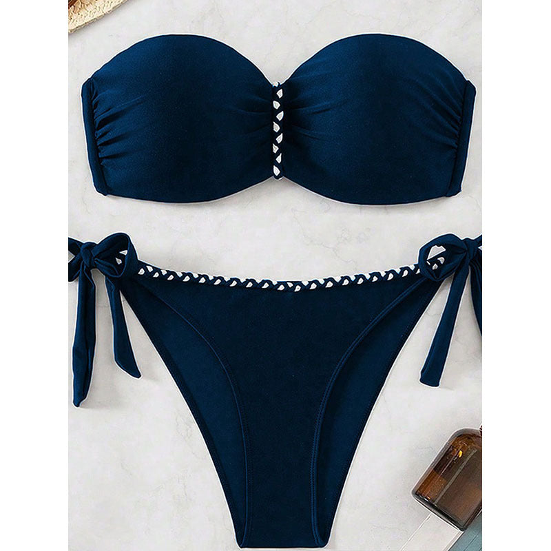 Damen Bandeau-Bikini mit elegantem Wickeldetail Echo Archiv