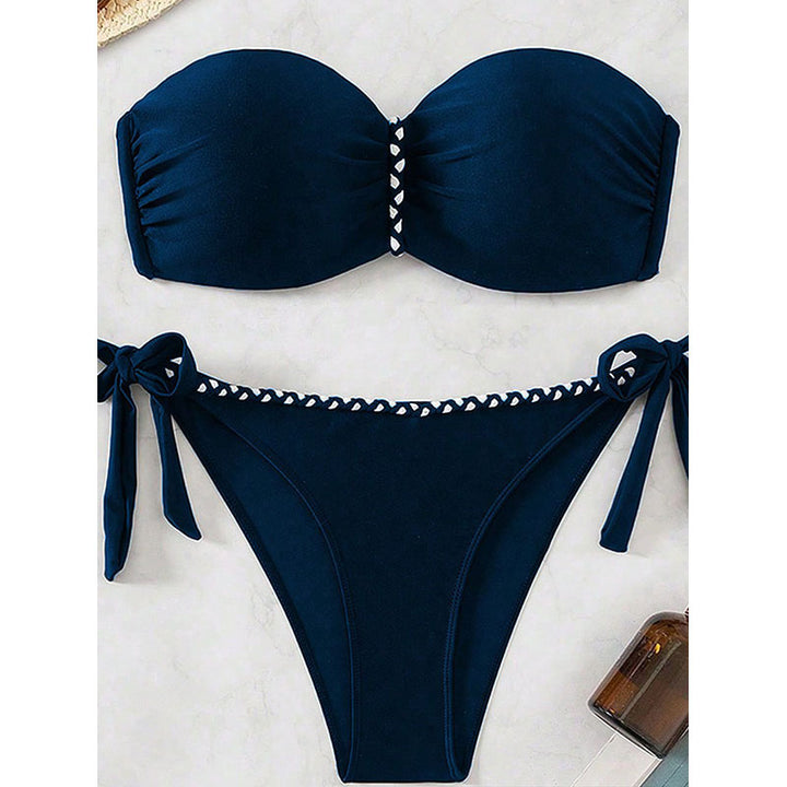 Damen Bandeau-Bikini mit elegantem Wickeldetail Echo Archiv