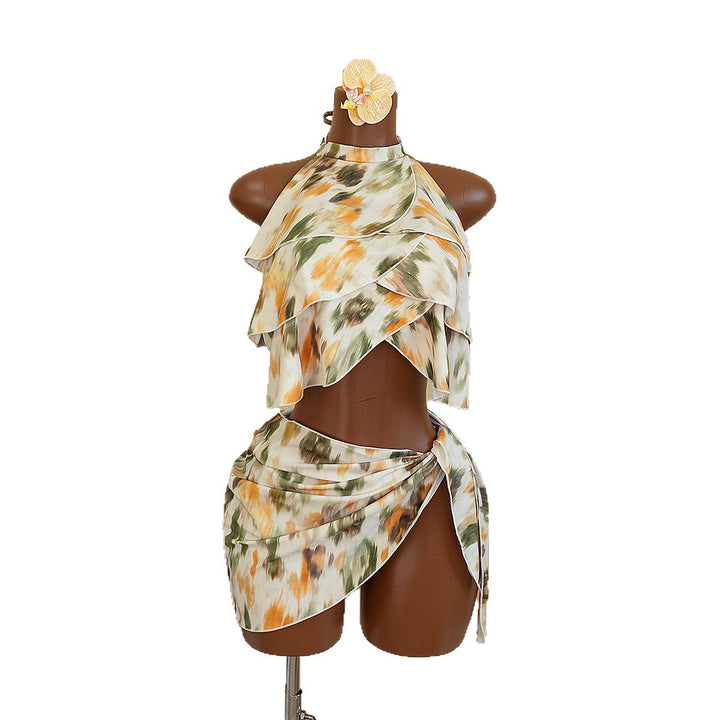 Damen Wickeltop mit asymmetrischem Schnitt Echo Archiv