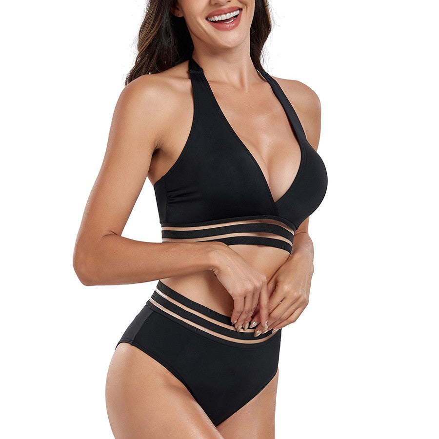Damen Hochtailliertes Bikini-Set mit innovativem Cut-Out-Design Echo Archiv